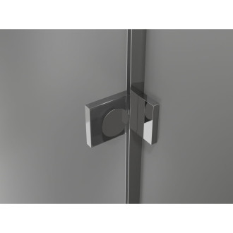 Sprchovací kút Mexen Lunar L Duo s pravými pántami 80 x 75 cm, priehľadný, chróm - 834L-080P-075L-01-00