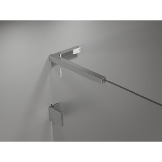 Sprchovací kút Mexen Lunar L Duo s pravými pántami 80 x 75 cm, priehľadný, chróm - 834L-080P-075L-01-00