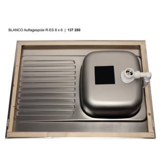Blanco R-ES 8x6 510500 drez, obojstranný nerez prírodný lesk drez nadstavný