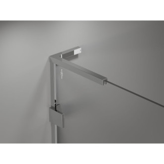 Sprchovací kút Mexen Lunar L Duo s pravými pántami 110 x 75 cm, priehľadný, chróm - 834L-110P-075L-01-00