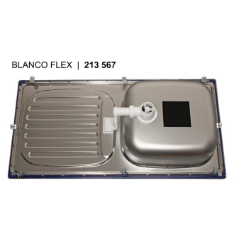 Blanco FLEX 511917 drez s odkvapom, obojstranný nerez prírodný lesk drez vstavaný