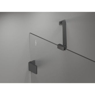 Sprchovací kút Mexen Lunar Duo s pravým pántom 105 x 80 cm, priehľadný, strieborná metalíza - 834-105P-080L-95-00