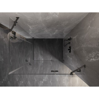 Sprchovací kút Mexen Lunar Duo s pravým pántom 115 x 95 cm, priehľadný, strieborná metalíza - 834-115P-095L-95-00