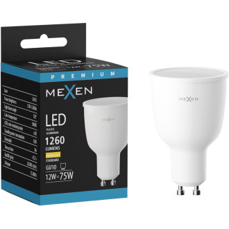 LED žiarovka Mexen Nova GU10, 12W, teplá - 3000K, 1260 lm - L108-GU10-1230-01