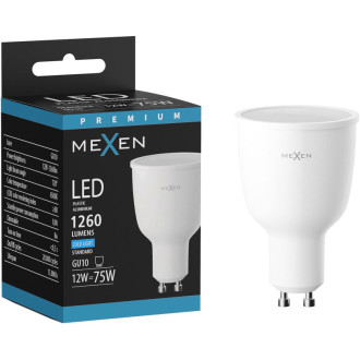 LED žiarovka Mexen Nova GU10, 12W, studená - 6500K, 1260 lm - L108-GU10-1265-01