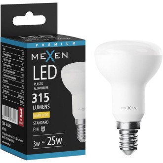 LED žiarovka Mexen Nova E14, R50, 3W, teplá - 3000K, 315 lm - L103-E14-0330-01