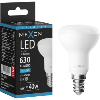 LED žiarovka Mexen Nova E14, R50, 6W, studená - 6500K, 630 lm - L103-E14-0665-01