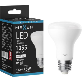 LED žiarovka Mexen Nova E27, R63, 10W, neutrálna - 4000K, 1055 lm - L104-E27-1040-01