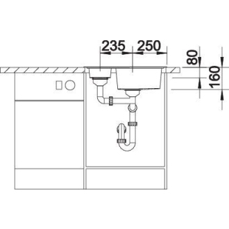 Blanco TIPO 6 BASIC 514813 drez bez odkvapu nerez kartáčovaný drez vstavaný