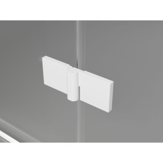 Sprchovací kút Mexen Lunar L Duo s pravými pántami 100 x 70 cm, priehľadný, biely - 834L-100P-070L-20-00