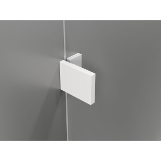 Sprchovací kút Mexen Lunar L Duo s pravými pántami 110 x 95 cm, priehľadný, biely - 834L-110P-095L-20-00