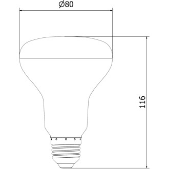 LED žiarovka Mexen Nova E27, R80, 15W, neutrálna - 4000K, 1575 lm - L105-E27-1540-01