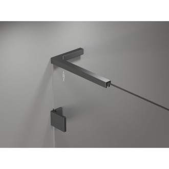 Sprchovací kút Mexen Lunar L Duo s pravým pántom 110 x 100 cm, priehľadný, strieborná metalíza - 834L-110P-100L-95-00
