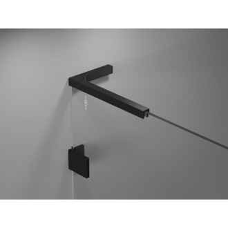 Sprchovací kút Mexen Lunar L Duo s pravými pántami 120 x 75 cm, priehľadný, čierny - 834L-120P-075L-70-00