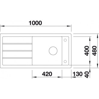 Blanco MEVIT XL 6 S 518355 drez s odkvapom, obojstranný aluminium drez vstavaný