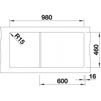 Blanco MEVIT XL 6 S 518355 drez s odkvapom, obojstranný aluminium drez vstavaný