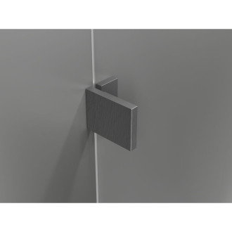 Sprchovací kút Mexen Lunar L Duo s pravým pántom 105 x 85 cm, priehľadný, kartáčovaná pištoľovo sivá - 834L-105P-085L-66-00