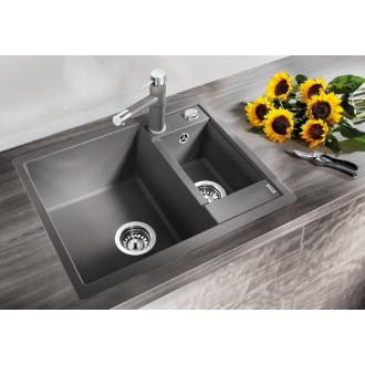Blanco METRA 6-F 519135 drez s odkvapom, obojstranný aluminium drez do roviny