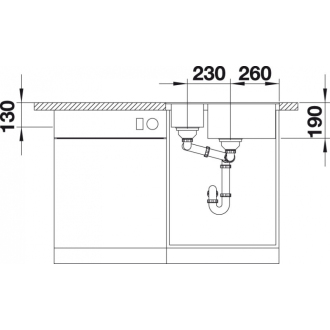 Blanco METRA 6-F 519135 drez s odkvapom, obojstranný aluminium drez do roviny