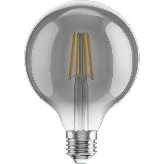 LED žiarovka Mexen Vintis E27, G95, 6W, teplá - 2200K, 450 lm, dymová - L157-E27-0622-70