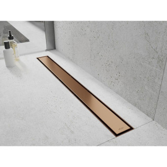 Mexen Flat 360° otočný lineárny odtok M13 2v1 60 cm, kartáčovaná meď - 1C10060-40