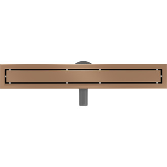 Mexen Flat 360° otočný lineárny odtok M13 2v1 60 cm, kartáčovaná meď - 1C10060-40