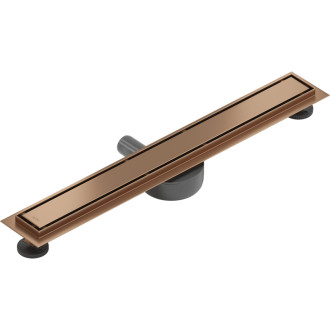 Mexen Flat 360° otočný lineárny odtok M13 2v1 70 cm, kartáčovaná meď - 1C10070-40