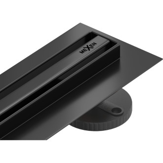 Mexen Flat 360° Slim lineárny otočný odtok 50 cm, čierny - 1741050
