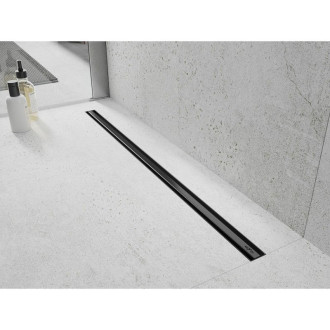 Mexen Flat 360° Slim lineárny otočný odtok 50 cm, čierny - 1741050