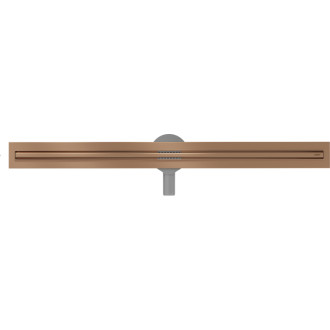 Mexen Flat 360° Slim lineárny otočný odtok 80 cm, kartáčovaná meď - 1C41080