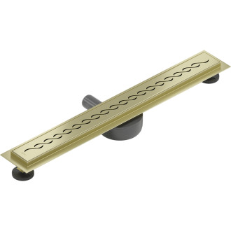 Mexen Flat 360° otočný lineárny odtok M18 50 cm, kartáčované zlato - 1A23050-40