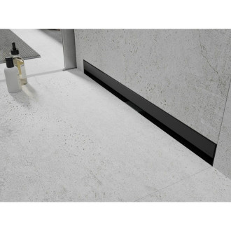 Mexen Flat Wall lineárny stenový odtok 2v1 50 cm, čierny - 1730050
