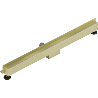 Mexen Flat Wall lineárny stenový odtok 2v1 100 cm, kartáčované zlato - 1A30100