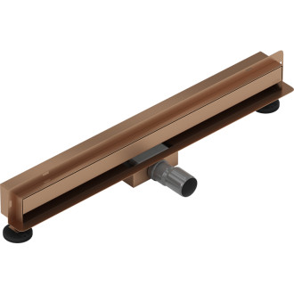 Mexen Flat Wall lineárny stenový odtok 2v1 60 cm, kartáčovaná meď - 1C30060