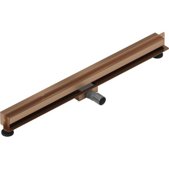 Mexen Flat Wall lineárny stenový odtok 2v1 90 cm, kartáčovaná meď - 1C30090