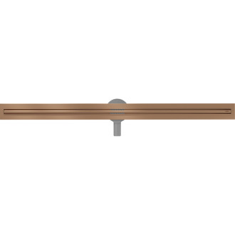 Mexen Flat 360° Slim lineárny otočný odtok 150 cm, kartáčovaná meď - 1C41150