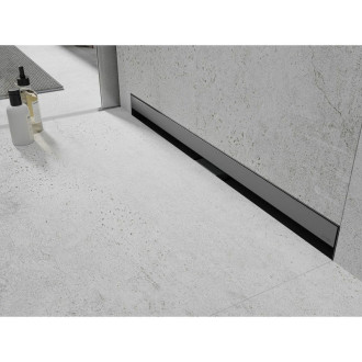 Mexen Flat Wall lineárny stenový odtok 2 v 1 50 cm, kartáčovaná pištoľovo sivá - 1E30050