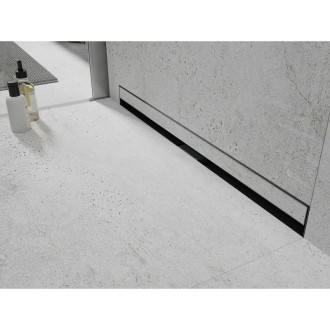 Mexen Flat Wall lineárny stenový odtok 2 v 1 120 cm, kartáčovaná pištoľovo sivá - 1E30120