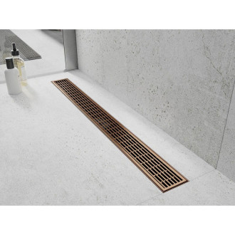 Mexen Flat 360° M33 lineárny otočný odtok 50 cm, kartáčovaná meď - 1C33050-40