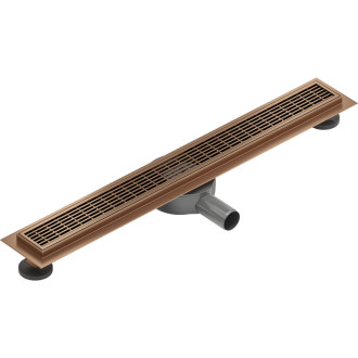 Mexen Flat 360° M33 lineárny otočný odtok 50 cm, kartáčovaná meď - 1C33050-40