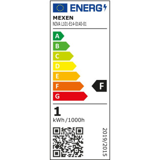 Mexen Nova 3x LED žiarovka E14, G45, 1W, neutrálna - 4000K, 105 lm - L101-E14-0140-01x03