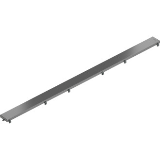 Kryt Mexen Flat M13 2 v 1 pre lineárny odtok 100 cm, kartáčovaný, pištoľovo sivý - 1E19100