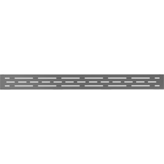 Kryt Mexen Flat M01 pre lineárny žľab 50 cm, kartáčovaný, pištoľovo sivý - 1E20050