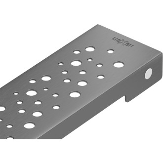 Krytka Mexen Flat M12 pre lineárny žľab 60 cm, kartáčovaná, pištoľovo sivá - 1E21060