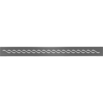 Krytka Mexen Flat M18 pre lineárny žľab 50 cm, kartáčovaná, pištoľovo sivá - 1E23050