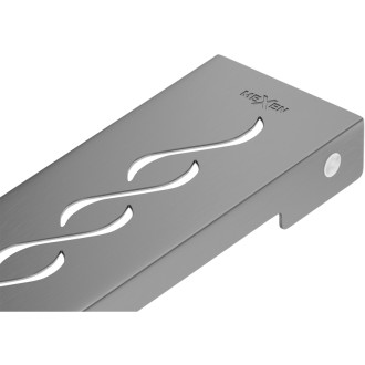 Kryt Mexen Flat M18 pre lineárny žľab 100 cm, kartáčovaný, pištoľovo sivý - 1E23100