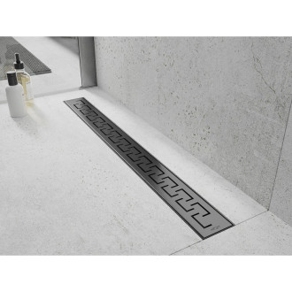 Kryt Mexen Flat M15 pre lineárny žľab 70 cm, kartáčovaný, pištoľovo sivý - 1E24070