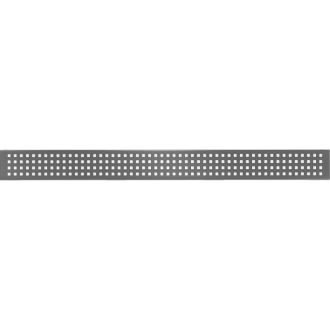 Kryt Mexen Flat M08 pre lineárny žľab 60 cm, kartáčovaný, pištoľovo sivý - 1E25060