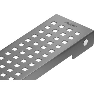 Kryt Mexen Flat M08 pre lineárny žľab 80 cm, kartáčovaný, pištoľovo sivý - 1E25080