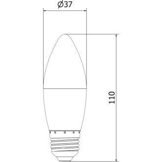 Mexen Nova 6x LED žiarovka E27, C37, 10W, neutrálna - 4000K, 1055 lm - L102-E27-1040-01x06